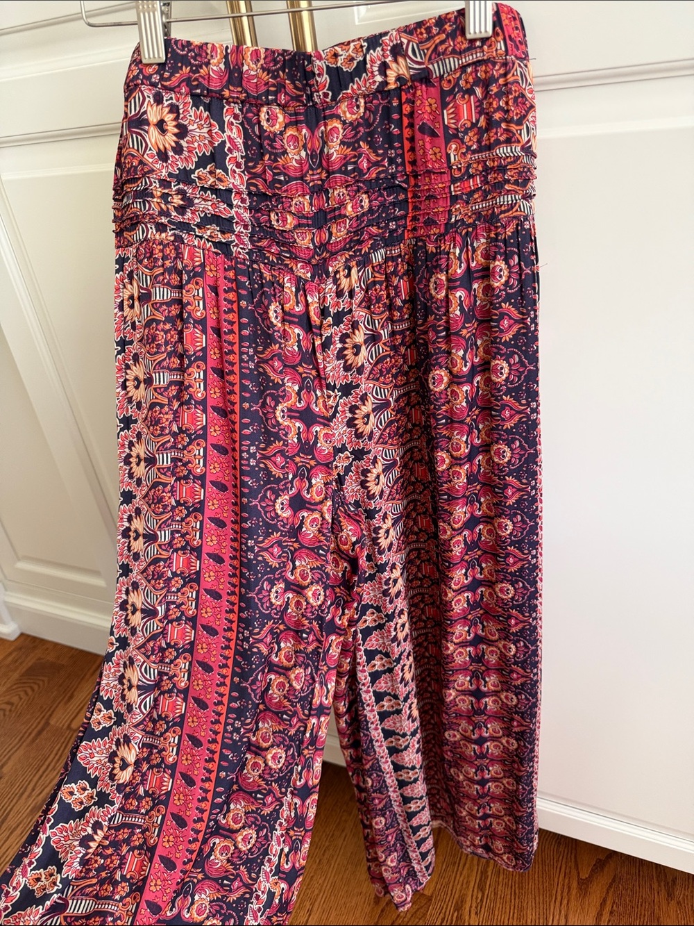 Anthropologie Bohemian Print Wide-Leg Pants XSP NWOT!